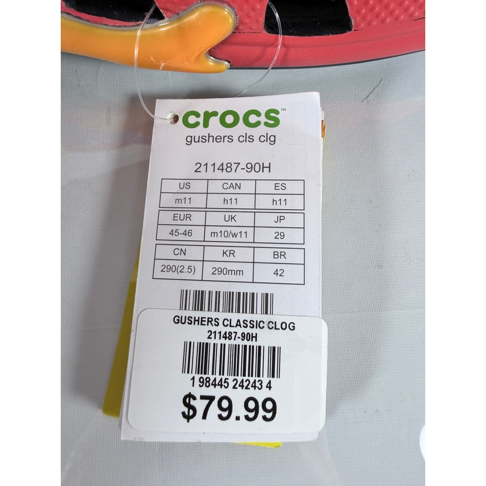 Crocs Gushers Classic Clog Men 11 Women 13 Colorful Jibbitz 211487-90H New - Picture 8 of 8
